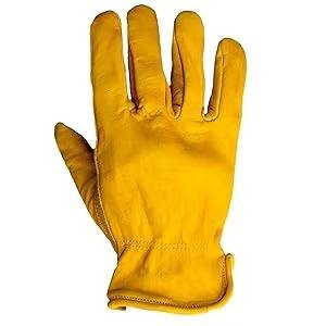 Gants de conduite en cuir grainé de chèvre avec pouce en relief pour la sécurité au travail - Product Image 3