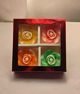 Lot de 4 bougies flottantes décoratives faites à la main en cire de paraffine, faciles à acheter et à retourner, idéales pour les cadeaux, les festivals, les cadeaux d'entreprise, en gros - Product Image 4