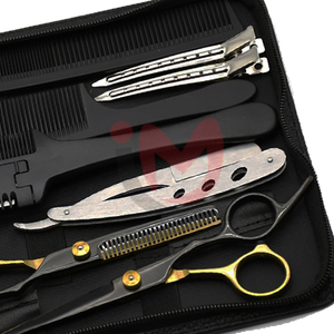 Ciseaux de coiffure professionnels en acier inoxydable et ciseaux à effiler avec lame de rasoir IMANS ENTERPRISES - Product Image 3