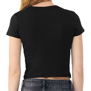 Summer Cozy Pastel <b>Peach</b> Women Summer Crop <b>Top</b> Mockup Casual Relaxed Fit Cropped Tee Shirt - Product Image 6