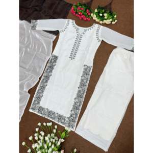 Hermosa ropa de fiesta para mujer Top Plazzo Fancy Dupatta Set - Product Image 4
