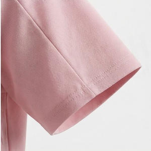 Chemises polo à col quart zippé en coton 100% de haute qualité, poids lourd, couleur contrastée personnalisée, pour vêtements homme, design grande taille - Product Image 6