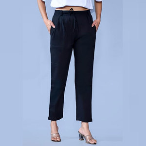 Wholesales Design Your Own Cheap Female Streetwear <b>Women's</b> Luxury <b>Trousers</b> Solid <b>Fleece</b> <b>Trousers</b> - Product Image 2