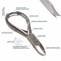 Coupe-ongles incarnés à bord tranchant en acier inoxydable pour podologie, pince à cuticules