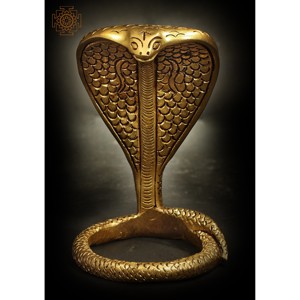 Estatua de latón Kundalini de 2 pulgadas hecha a mano, escultura artesanal India - Product Image 1