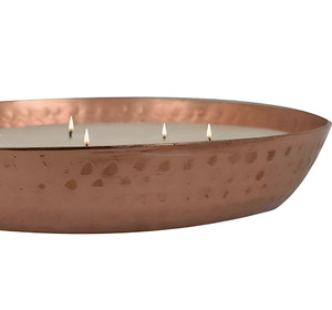 Best Sale Handcrafted Hammered Metal Wax Filled Bowl Urli Candle For Decoration - Product Image 6