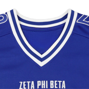 Maillot de football Zeta Phi Beta Centennial pour femme, bleu royal, ZPB 1920 2020, anniversaire, col en V, maillot de sororité - Product Image 5