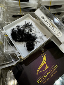 ขนตาปลอมแบบพัดสำเร็จรูป RTS 12D รุ่น Promade ฐานเรียวเล็ก ขนแคชเมียร์ สีดำด้าน ผู้ผลิตขนตาต่อแบบเส้นต่อเส้น - Product Image 4