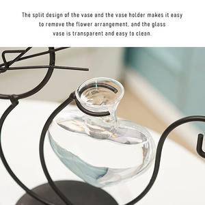 <b>Cat</b> Shape Metal <b>Vase</b> With Glass Test Tube <b>Vase</b> Perfect For Table Decor Desk Styling Home And Office Decorative Accent From India - Product Image 2