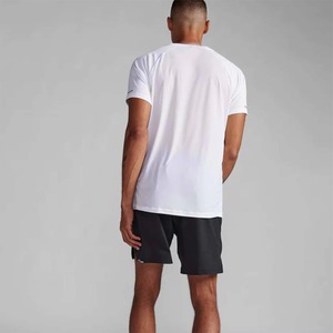 Camiseta Blanca de Manga Corta para Hombre, Cuello Redondo, Corte Regular, Color Sólido, Tejido de Punto Transpirable, Estilo Casual - Product Image 2