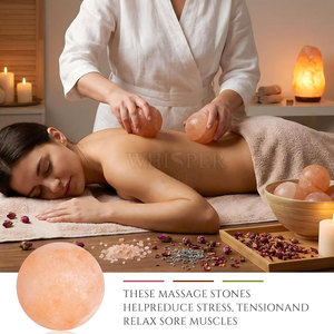 Export Grade Himalayan Salt <b>Massage</b> Stone <b>Hand</b> Polished Therapy Stone For <b>Massage</b> And Wellness Use - Product Image 6