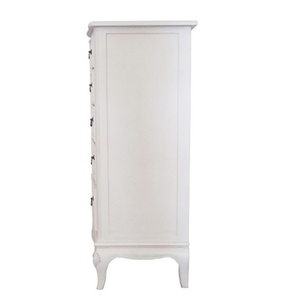 Cofre ancho alto de tocador de la serie TL con muebles de caoba blanca de estilo Rural francés hechos a mano - Product Image 3