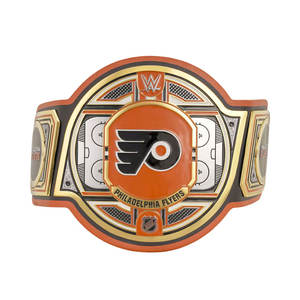 Cinturón de Campeonato de Hockey sobre Hielo Personalizado – Cinturón de los Philadelphia Flyers Chapado en Oro para Adultos, Ideal para Deportes y Lucha Libre - Product Image 1