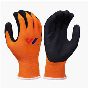 Gants de travail en nylon enduits de nitrile PU, respirants, légers, antidérapants, pour la construction, l'automobile, l'atelier et réutilisables - Product Image 1