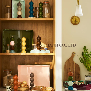 ถาดเสิร์ฟเคลือบเงาสวยงามจากโรงงานโดยตรง ถาดไม้ตกแต่งทำมือ ถาดขอบหยัก ขายส่ง ของตกแต่งบ้าน - Product Image 3