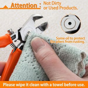 Pince coupante diagonale à angle de 90°, coupe à plat, en acier inoxydable, légère, pour la fabrication de bijoux et les composants électroniques - Product Image 6