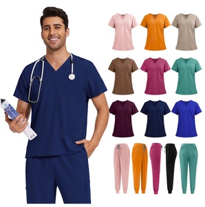Durable Multi-Pocket Wholesale Stylish Uniform Clothes 2026 Bulk Medical Scrub Sets - Product Image 2