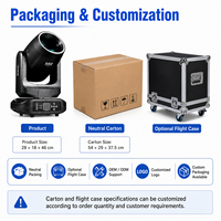 200 LED Beam Moving Head, compatible avec le contrôle DMX512, adapté aux équipements d'éclairage de scène pour DJ, avec base d'ampoule E27.