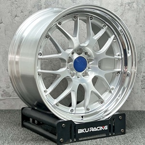 Juego de 2 Ruedas Forjadas Bku 5x130 para <span class=keywords><strong>Porsche</strong></span> 911 992 997 991 <span class=keywords><strong>Carrera</strong></span> GT2 <span class=keywords><strong>GT3</strong></span> <span class=keywords><strong>RS</strong></span> de 18, 19 y 20 Pulgadas, Llantas de Aleación Plateadas Personalizadas con Diseño Cóncavo - Product Image 2