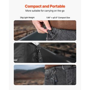 Mini Linterna LED Recargable para Llavero, 200 Lúmenes, 2 Modos de Iluminación, Resistente al Agua IPX7, Linterna de Bolsillo - Product Image 6