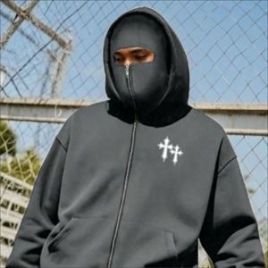 Sweat à capuche zippé surdimensionné en molleton de coton écologique, style streetwear sportswear danois premium, vintage, délavé à l'acide, effet soleil, personnalisé - Product Image 1