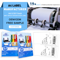 Papier adhésif Evergreen pour imprimer des étiquettes de produit auto-adhésives transparentes à jet d'encre A4 vierge
