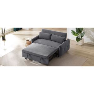 Divano Letto Moderno a 2 Posti da 146 cm con Letto Estraibile, Porte USB e Due Cuscini Decorativi, Divano con Ricarica USB - Product Image 6