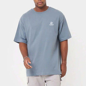 Camiseta de Algodón 100% de Lujo de Alta Calidad al por Mayor, Lisa, con Cuello Simulado, Oversize, Estilo Vintage y Hombros Caídos - Product Image 6