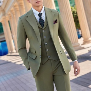 Nuevo Traje Formal de Tres Piezas para Hombre, Transpirable, con Blazer, Chaleco y Pantalón, para Bodas y Eventos de Primavera - Product Image 2