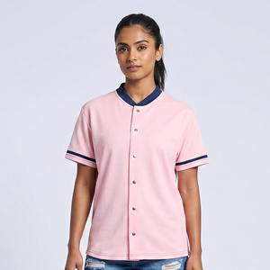 Ropa Deportiva 100% Poliéster, Fabricante OEM, Camisetas de Béisbol para Mujer con Botones, Camiseta de Béisbol Sublimada para Mujer - Product Image 1