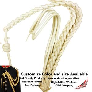 Shoulder Aiguillette Aiguillette in White Cotton with Tags <b>Cord</b> - Product Image 2