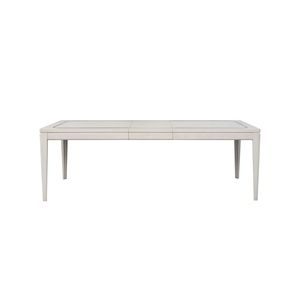 Vanilla Metal Inlay <b>Expandable</b> Leg Dining <b>Table</b> - Product Image 1