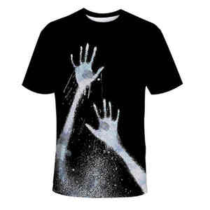 เสื้อยืดกีฬาผู้ชายแบบซับลิเมชั่น พรีเมียม ผ้าฝ้าย 100% น้ำหนักเบา ลายกาแล็กซี่ แห้งเร็ว รับพิมพ์ลายตามสั่ง โรงงาน OEM ODM - Product Image 1