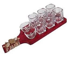 Offre Spéciale Pour Vodka Verres Bière Plateau En Bois Pour Bière CMJN Logo Rond Carré Décoratif Bière Servant Bar Plateau - Product Image 4