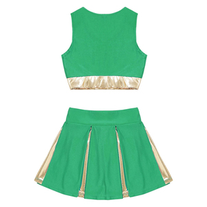 Offre Spéciale – Hauts et Jupes Courtes Respirants en Polyester/Coton de Haute Qualité pour Hommes, Uniformes de Cheerleading Imprimés Personnalisés OEM - Product Image 4