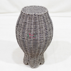 Artex Dong Thap Usine Fait À La Main Artisanat Naturel Rotin Vase En Osier Vert Blanc Vase Vases Décoratifs Rustiques Décor À La Maison Vases - Product Image 5