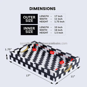 Bandeja de resina epoxi Premium Elegante bandeja de arte funcional para uso en cocina, comedor y estación de café disponible a un precio asequible - Product Image 3