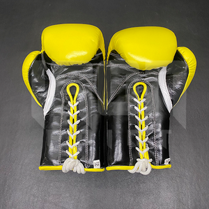 No Boxing No Life Guantes de Boxeo Profesionales de Cuero Vacuno de Primera Calidad con Cordones, Acolchado Grueso de 4 Capas, Transpirables y que Absorben la Humedad - Product Image 4