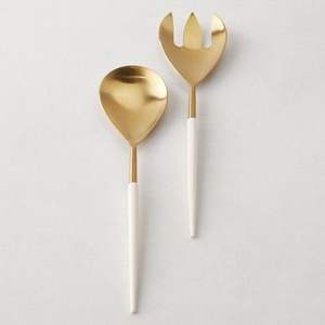 Utensilios de metal de primera calidad para servir ensaladas, ideales para servicio de buffet y preparación de restaurantes de alta gastronomía para recepciones de boda. - Product Image 2