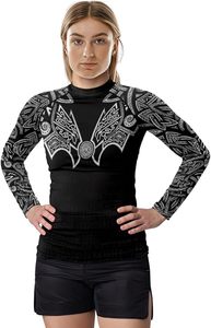 Custom Design Men's Long Sleeve Rashguard BJJ Compression Wear 100% Polyester Premium Quality OEM Service <b>Heat</b>-Transfer Printed - Product Image 3