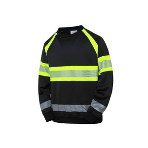 Weather Resistant Water Proof Safety Sweatshirt ANSI Class 2 High Visibility Workwear Customized Logo <b>LED</b> Flash for Outdoor Use - Product Image 1
