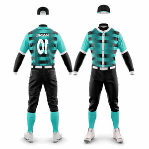Long Sleeve <b>Baseball</b> Jersey with Matching Pant Adults Unisex Sportswear Uniform Softball Training Wear Club Uniform Kids - Product Image 1