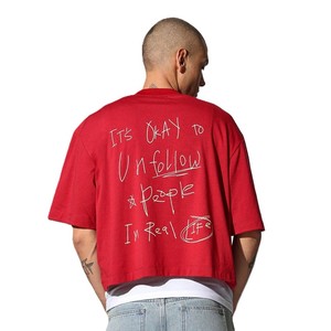 Camisetas personalizadas con estampado gráfico, serigrafía, corte ajustado, estilo boxy, OEM, calidad premium, 300 g/m², para hombre. - Product Image 1