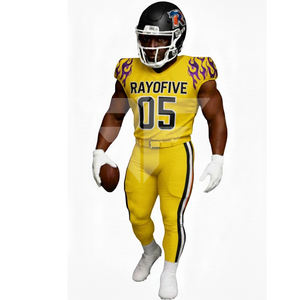 Uniformes de Fútbol Americano Personalizados Bordados de Alta Calidad, Tela de Malla Premium, Unisex, Corte Adulto, Manga Corta, Secado Rápido, 100% - Product Image 3