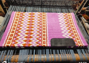 Western Navajo Show Pad Hand Woven <b>Wool</b> Saddle <b>Blanket</b> Traditional Tribal Design Customizable Durable Horse Protection - Product Image 2