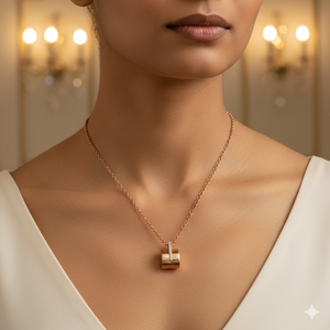 Collar con Colgante de Diamante Real en Oro Rosa de 18K - Collar con Diamante Natural VVS Certificado por IGI - Product Image 1