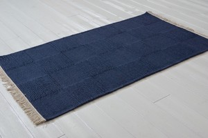 Tapis scandinave en laine tissé à la main, épais et confortable, en feutre de laine, pour couloir, motif kilim abstrait, fait main, tufté - Product Image 5