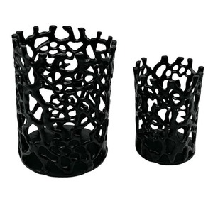 Handmade <b>Candle</b> Stand With <b>Nest</b> Design Black Metal Home Decoration - Product Image 5