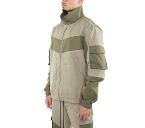 Custom Tracksuit Windbreaker <b>Set</b> Nylon Sport Jacket Drawstring Windproof <b>Waterproof</b> 2 in 1 Design Men Pants Workout - Product Image 2