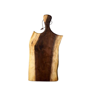 Planche à découper en bois rustique écologique, durable et multifonctionnelle, plateau de service alimentaire sûr pour la cuisine avec planche en bois - Product Image 1